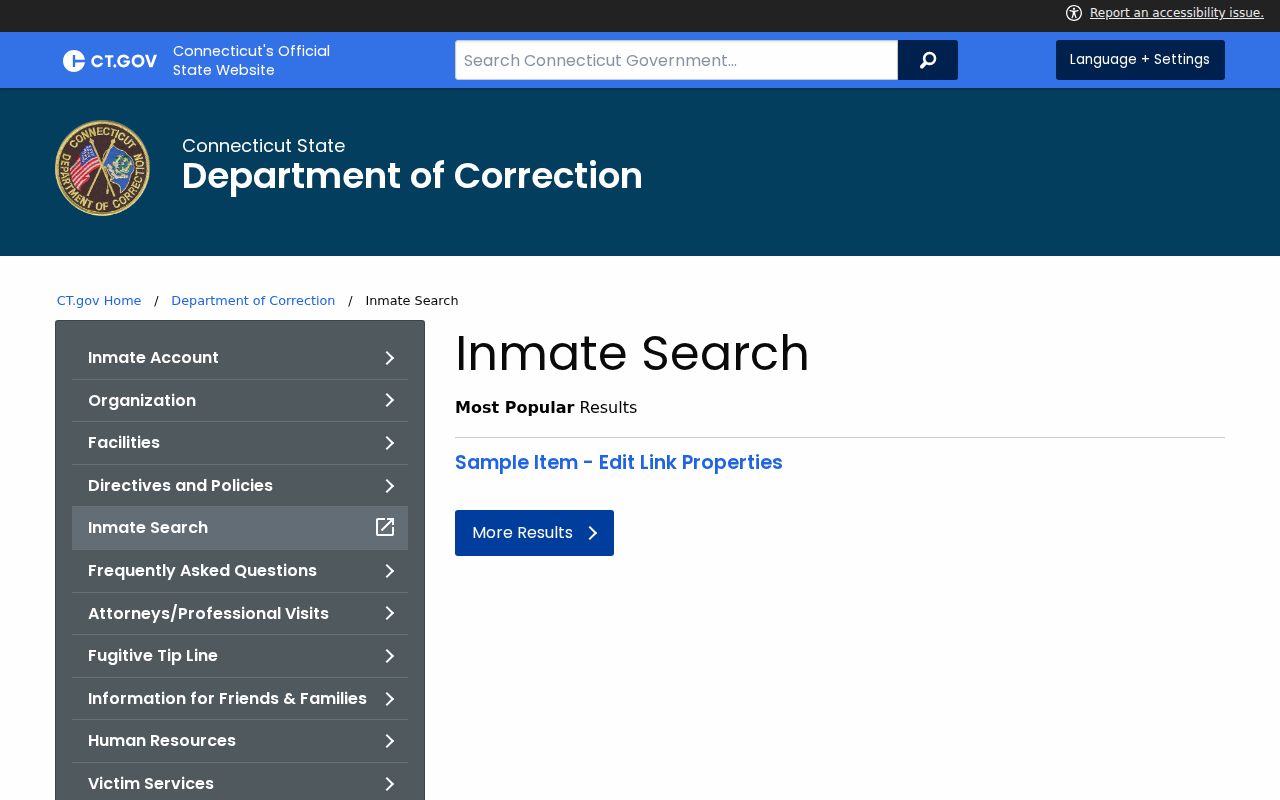 Groton residents directory Connecticut Department of Correction lookup