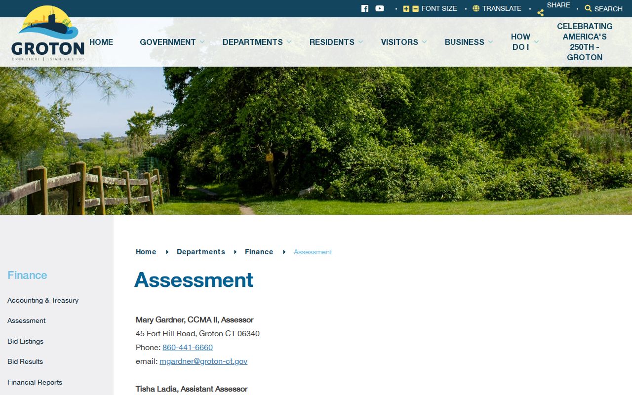 Groton residents directory assessor property search