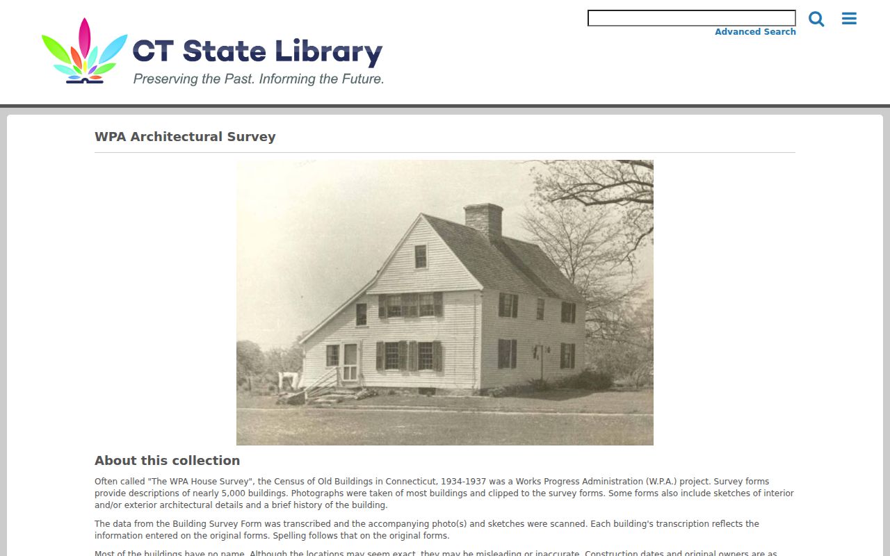 Groton previous residents Connecticut WPA architectural survey