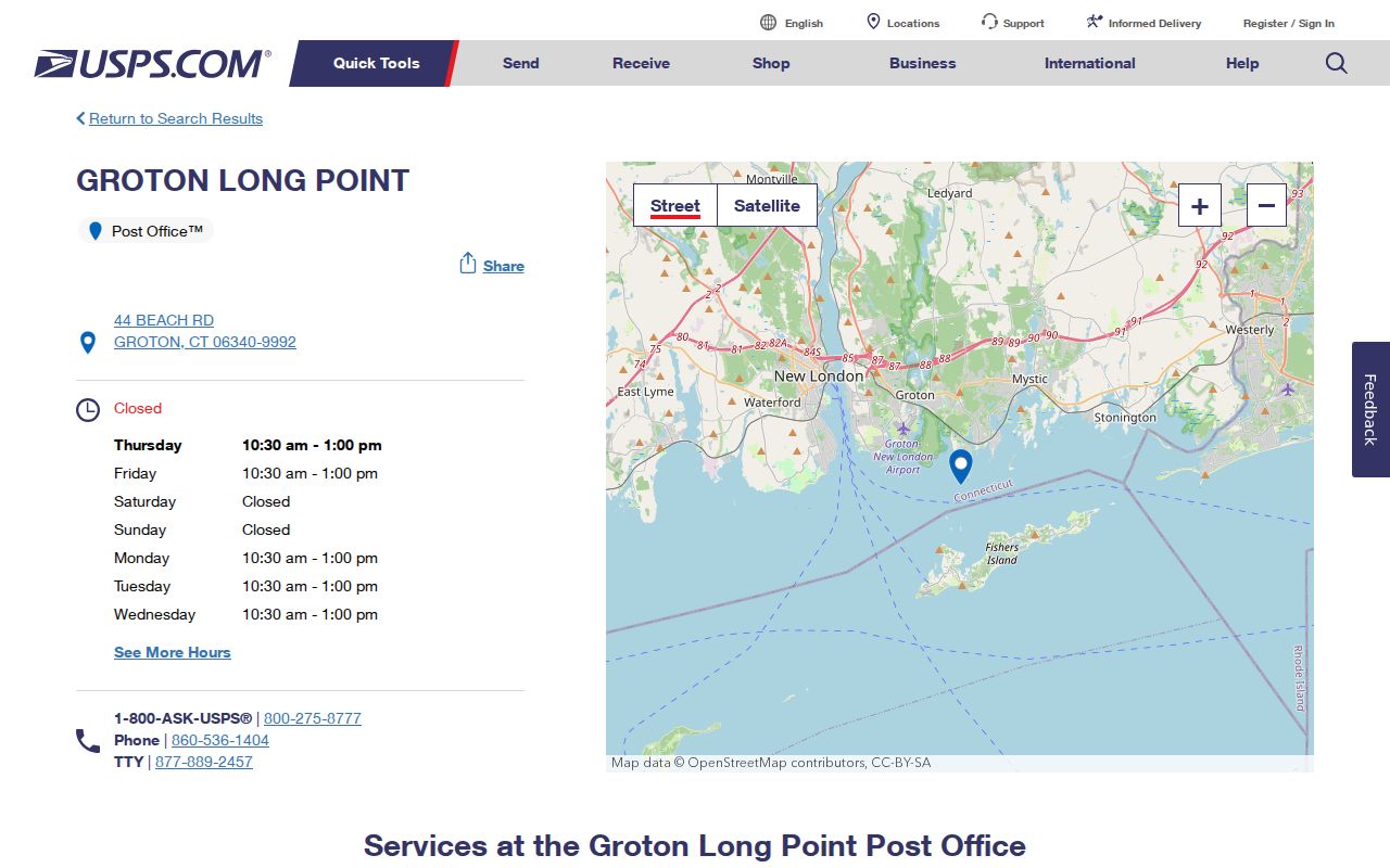 Groton ZIP code directory Groton Long Point USPS station